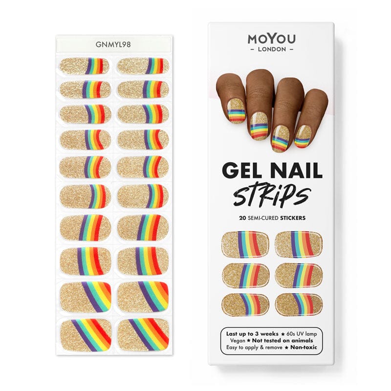 Gel Strips Semi-Cured Nail Wraps 98 Gel Nail Wraps MoYou London 