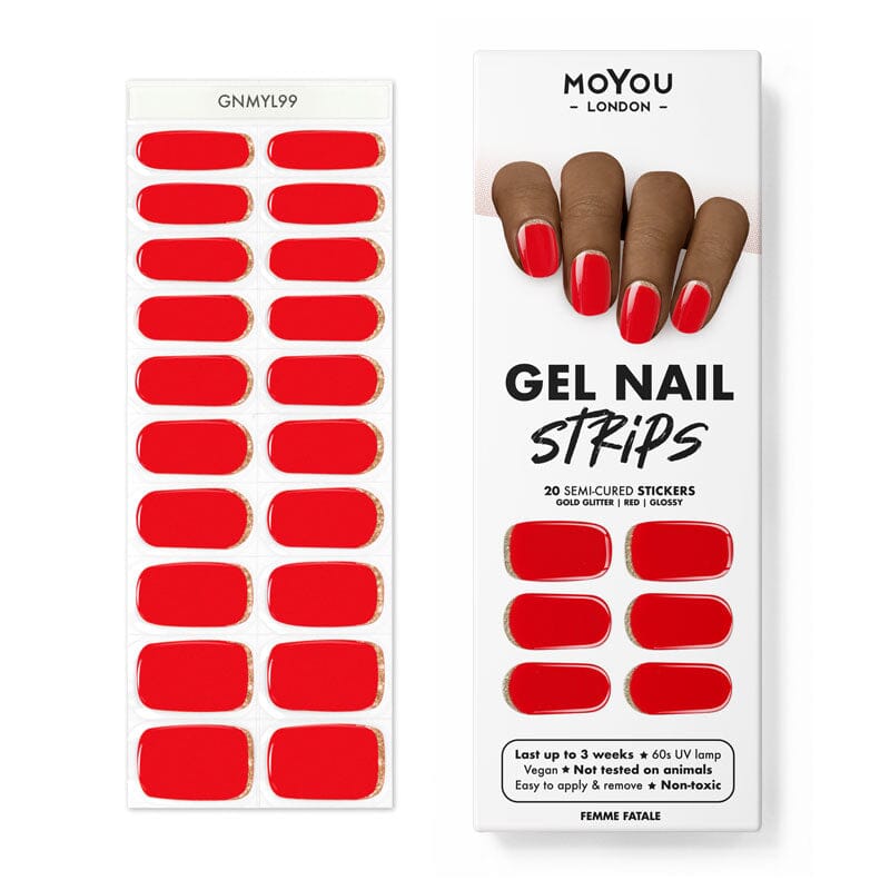 Gel Nail Strip ★ Femme Fatale Gel Nail Wraps MoYou London 