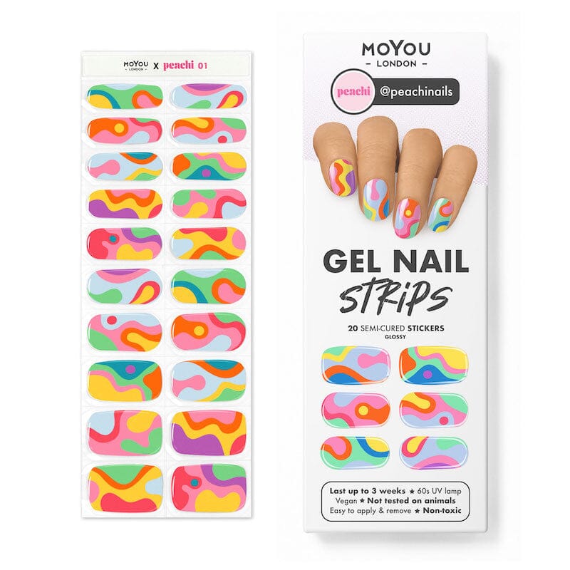 Gel Nail Strip ★ @peachinails 01 Gel Nail Wraps MoYou London 