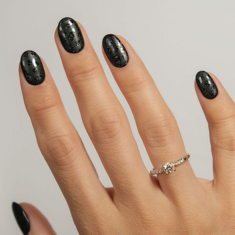 Gel Nail Strip ★ Black Jaguar Gel Nail Wraps MoYou London 