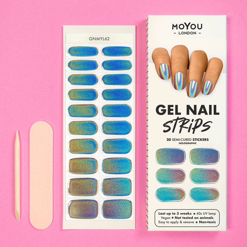 Gel Strips Semi-Cured Nail Wraps 62 Gel Nail Wraps MoYou London 