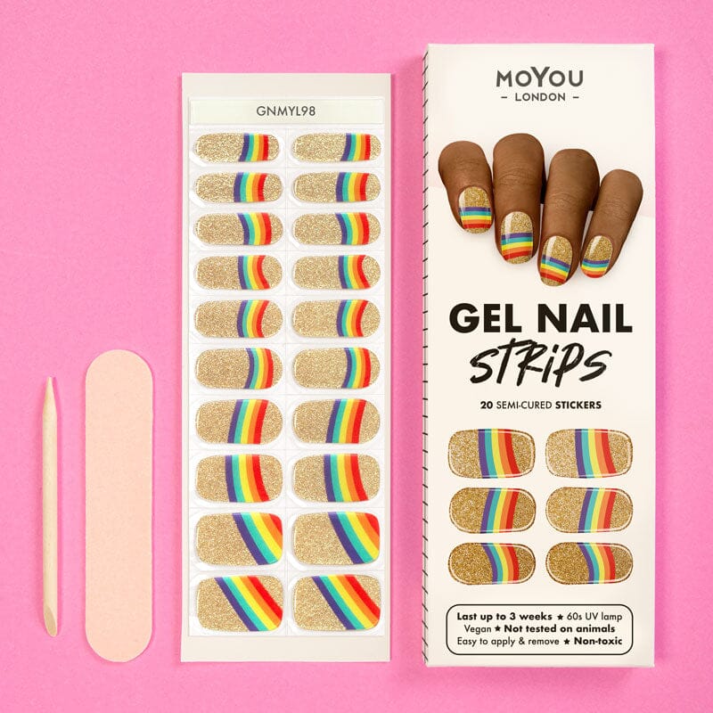 Gel Strips Semi-Cured Nail Wraps 98 Gel Nail Wraps MoYou London 