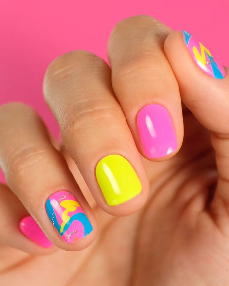 Gel Nail Strip ★ Messing Around Gel Nail Wraps MoYou London 