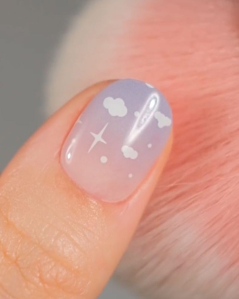 Gel Nail Strip ⭐️ ⭐️ ⭐️ Passing Clouds Gel Nail Strips MoYou London 