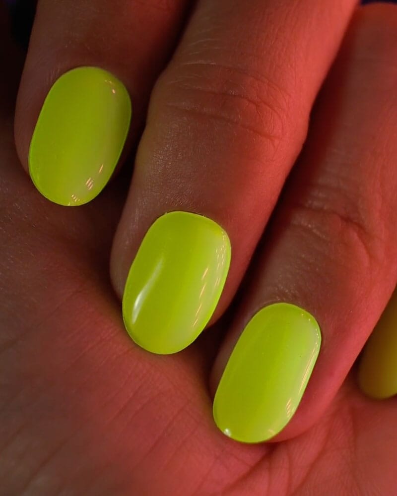 Gel Nail Strip ★ Neon Lemon ★ Neon Glow In The Dark Gel Nail Strips MoYou London 