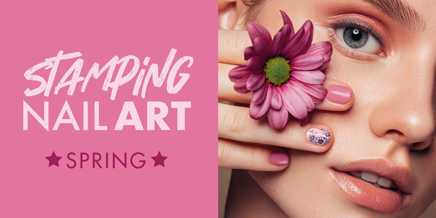 Stamping Nail Art Spring Floral Manicure