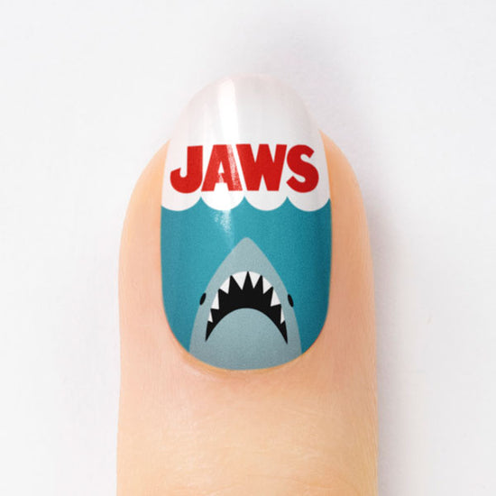 Iconic Jaws Movie Poster Nail Art Manicure