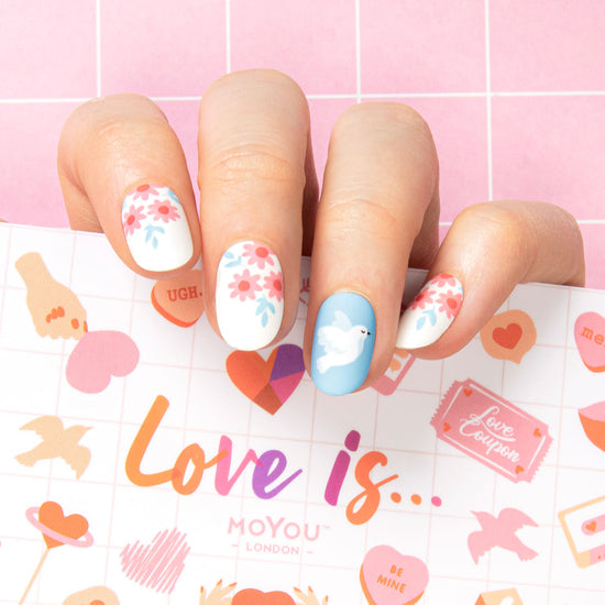 MoYou London Pastel Romantic Nail Stamping Manicure