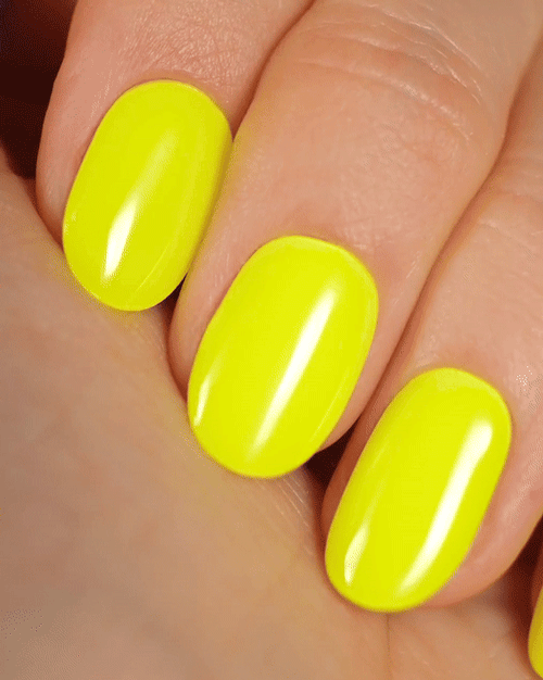 Gel Nail Strip Neon Lemon Neon Glow In The Dark