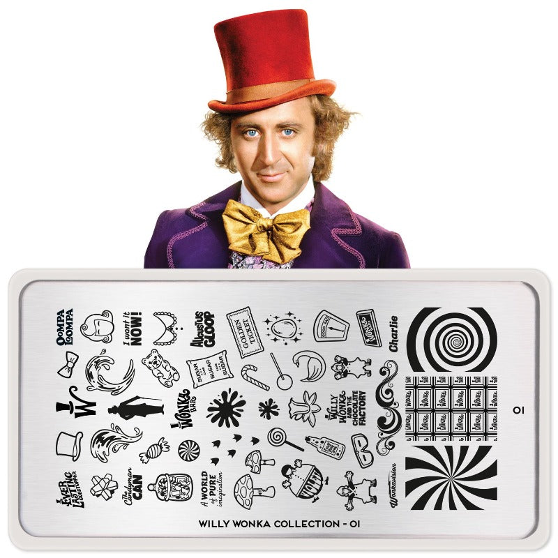 Willy Wonka 01 ✦ Nail Stamping Plate