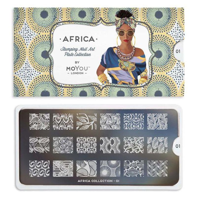 Africa 01-Stamping Nail Art Stencils-[stencil]-[manicure]-[image-plate]-MoYou London