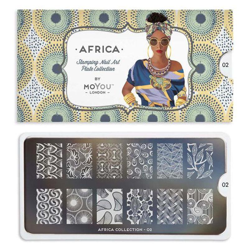 Africa 02-Stamping Nail Art Stencils-[stencil]-[manicure]-[image-plate]-MoYou London