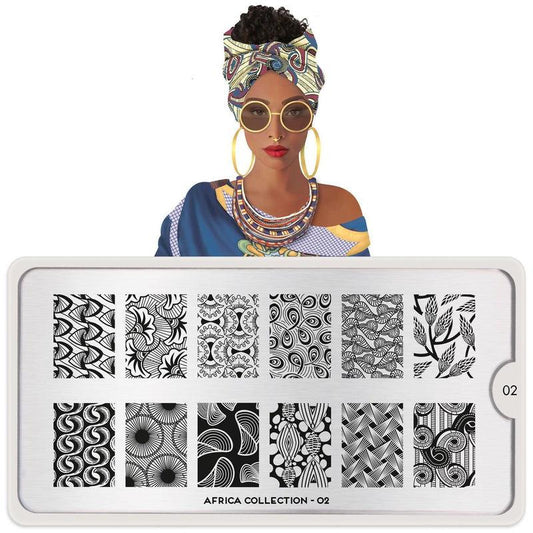Africa 02-Stamping Nail Art Stencils-[stencil]-[manicure]-[image-plate]-MoYou London
