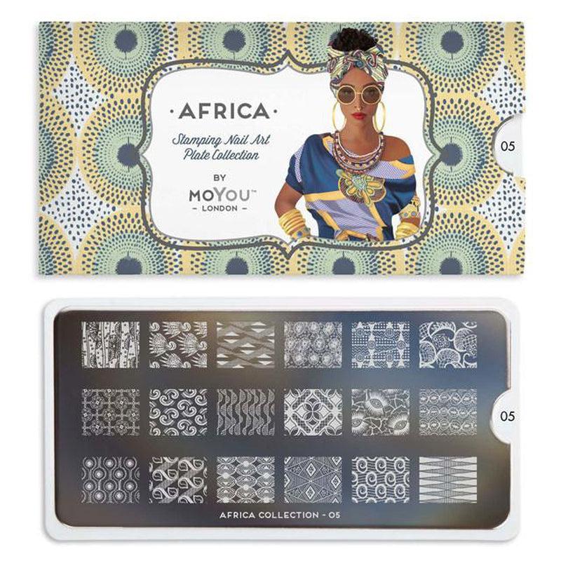 Africa 05-Stamping Nail Art Stencils-[stencil]-[manicure]-[image-plate]-MoYou London
