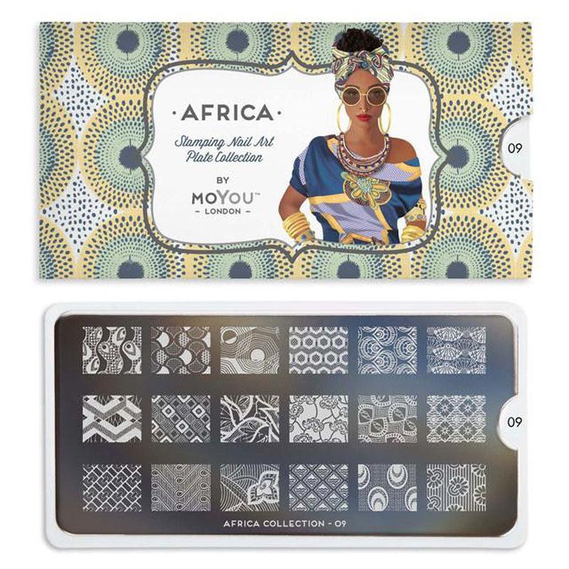 Africa 09-Stamping Nail Art Stencils-[stencil]-[manicure]-[image-plate]-MoYou London