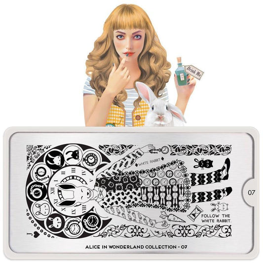 Alice 07-Stamping Nail Art Stencils-[stencil]-[manicure]-[image-plate]-MoYou London