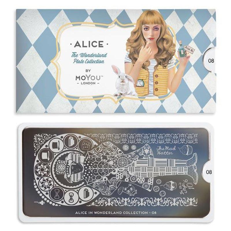 Alice 08-Stamping Nail Art Stencils-[stencil]-[manicure]-[image-plate]-MoYou London