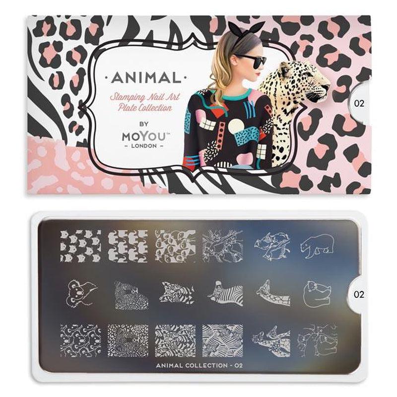 Animal 02-Stamping Nail Art Stencils-[stencil]-[manicure]-[image-plate]-MoYou London