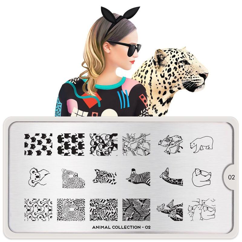 Animal 02-Stamping Nail Art Stencils-[stencil]-[manicure]-[image-plate]-MoYou London
