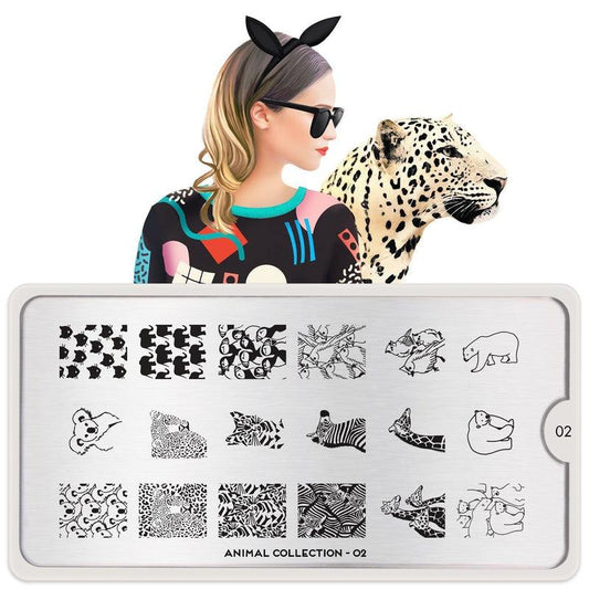 Animal 02-Stamping Nail Art Stencils-[stencil]-[manicure]-[image-plate]-MoYou London
