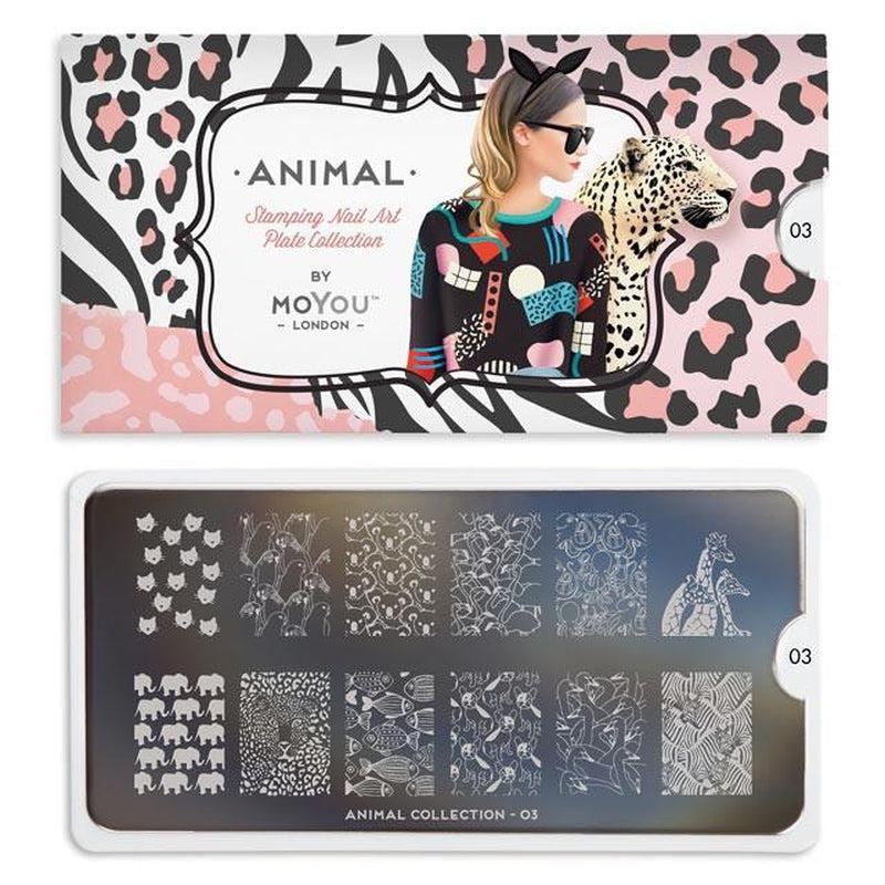 Animal 03-Stamping Nail Art Stencils-[stencil]-[manicure]-[image-plate]-MoYou London