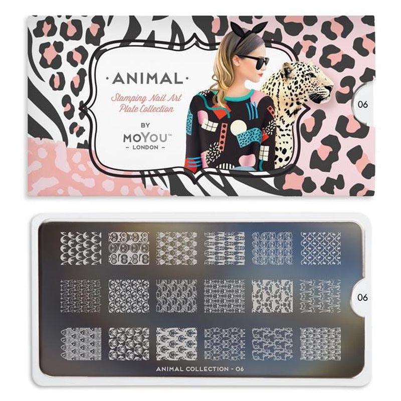 Animal 06-Stamping Nail Art Stencils-[stencil]-[manicure]-[image-plate]-MoYou London