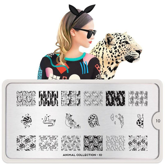 Animal 10-Stamping Nail Art Stencils-[stencil]-[manicure]-[image-plate]-MoYou London