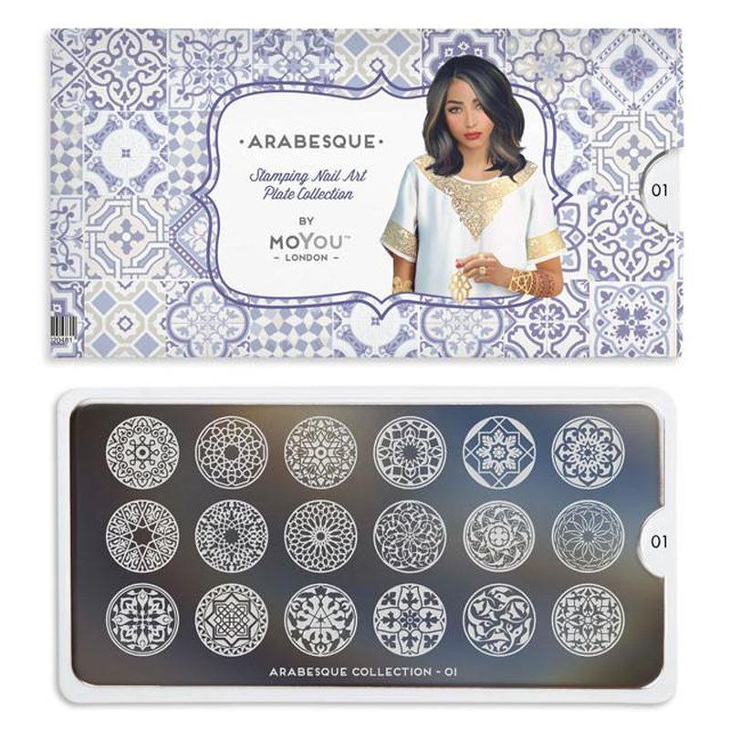 Arabesque 01-Stamping Nail Art Stencils-[stencil]-[manicure]-[image-plate]-MoYou London