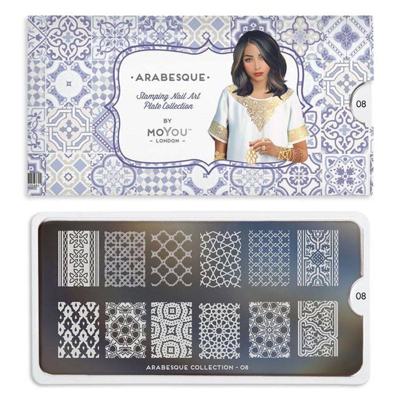 Arabesque 08-Stamping Nail Art Stencils-[stencil]-[manicure]-[image-plate]-MoYou London
