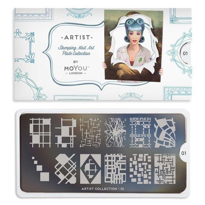 Artist 01-Stamping Nail Art Stencils-[stencil]-[manicure]-[image-plate]-MoYou London