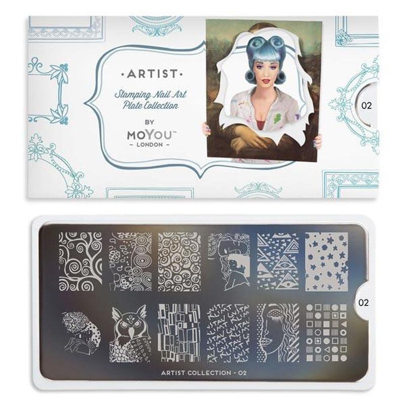 Artist 02-Stamping Nail Art Stencils-[stencil]-[manicure]-[image-plate]-MoYou London
