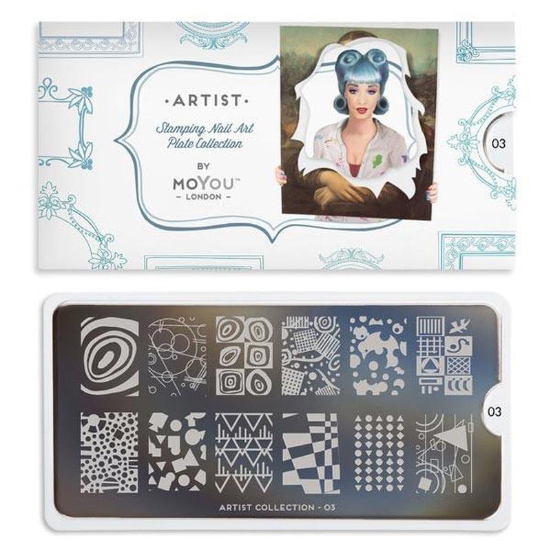 Artist 03-Stamping Nail Art Stencils-[stencil]-[manicure]-[image-plate]-MoYou London