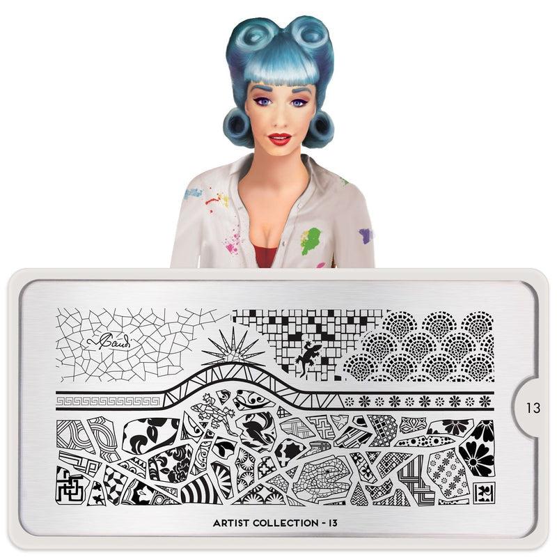 Artist 13-Stamping Nail Art Stencils-[stencil]-[manicure]-[image-plate]-MoYou London