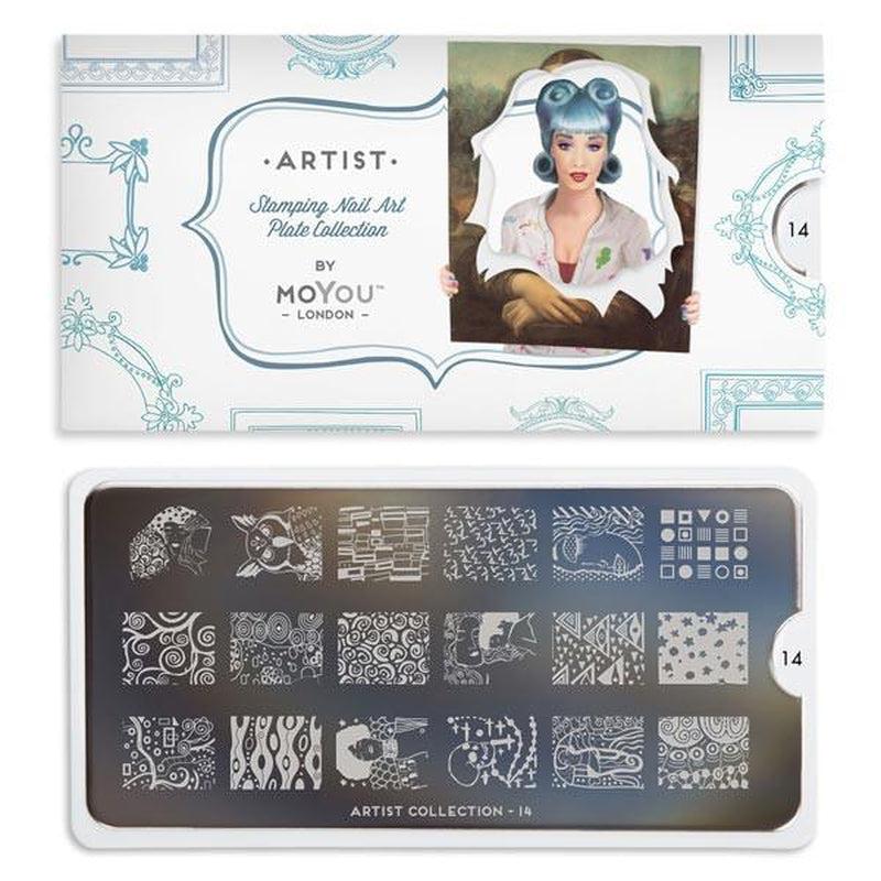 Artist 14-Stamping Nail Art Stencils-[stencil]-[manicure]-[image-plate]-MoYou London