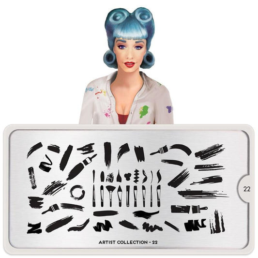 Artist 22-Stamping Nail Art Stencils-[stencil]-[manicure]-[image-plate]-MoYou London