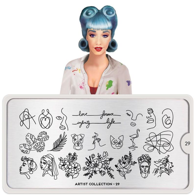 Artist 29-Stamping Nail Art Stencils-[stencil]-[manicure]-[image-plate]-MoYou London