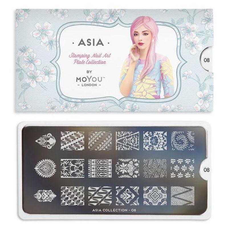 Asia 08-Stamping Nail Art Stencils-[stencil]-[manicure]-[image-plate]-MoYou London