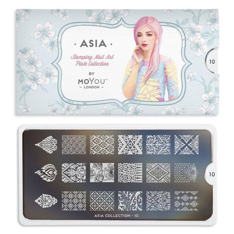 Asia 10-Stamping Nail Art Stencils-[stencil]-[manicure]-[image-plate]-MoYou London
