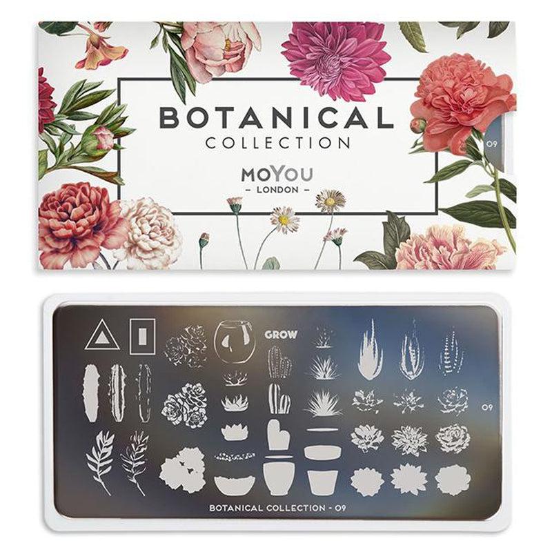 Botanical 09-Nail Art Stencils-[stencil]-[manicure]-[image-plate]-MoYou London