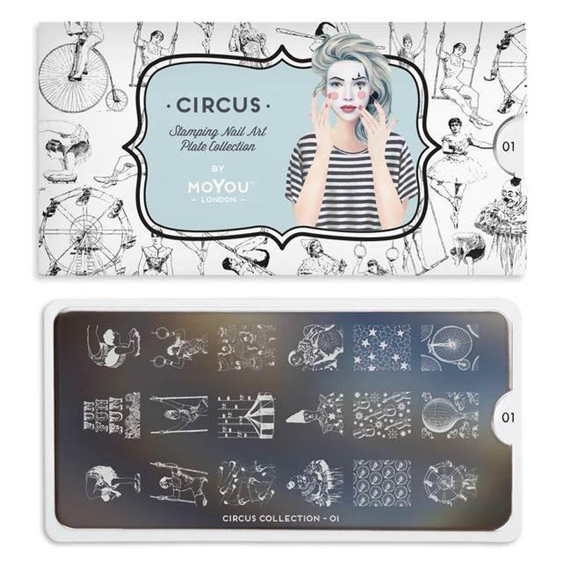 Circus 01-Nail Art Stencils-[stencil]-[manicure]-[image-plate]-MoYou London