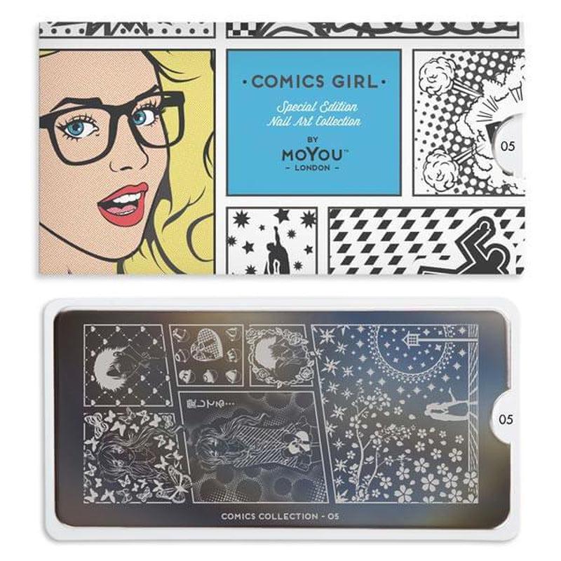 Comics 05-Stamping Nail Art Stencil-[stencil]-[manicure]-[image-plate]-MoYou London
