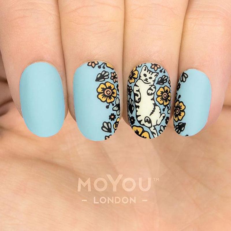 Crazy Cat Lady 03-Stamping Nail Art Stencil-[stencil]-[manicure]-[image-plate]-MoYou London