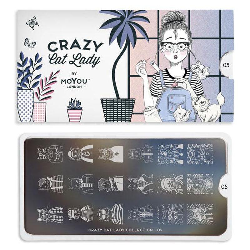 Crazy Cat Lady 05 ✦ Nail Stamping Plate