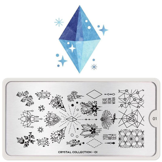 Crystal 01-Stamping Nail Art Stencil-[stencil]-[manicure]-[image-plate]-MoYou London