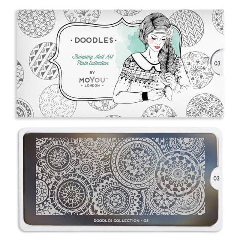 Doodles 03-Stamping Nail Art Stencil-[stencil]-[manicure]-[image-plate]-MoYou London