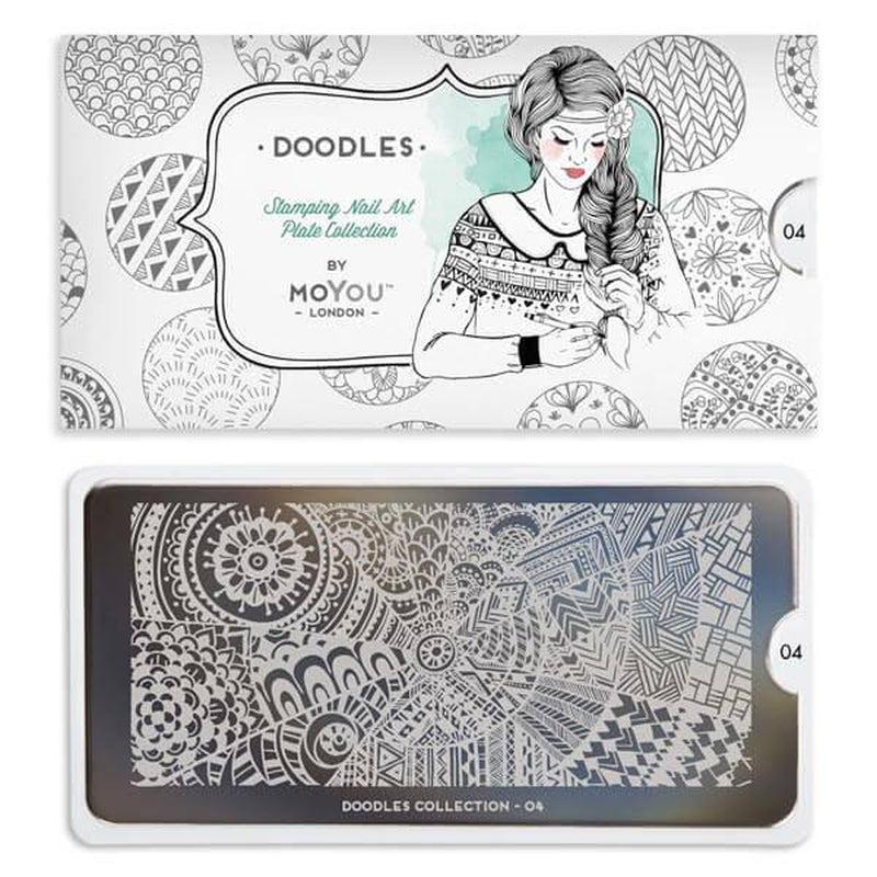 Doodles 04-Stamping Nail Art Stencil-[stencil]-[manicure]-[image-plate]-MoYou London