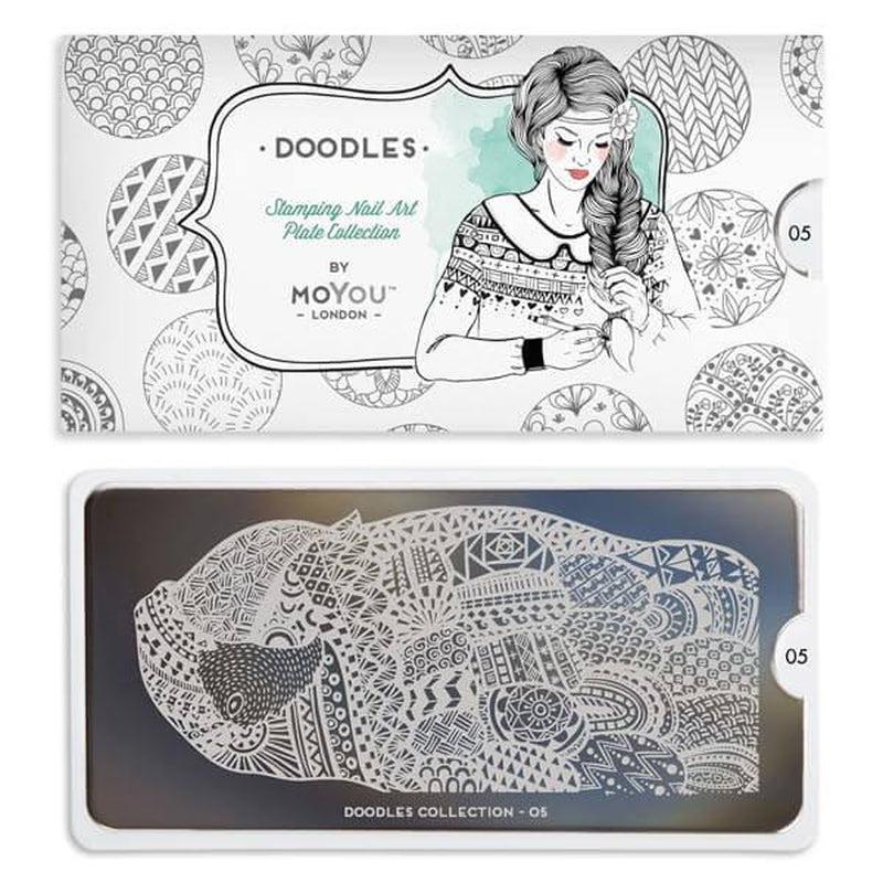 Doodles 05-Stamping Nail Art Stencil-[stencil]-[manicure]-[image-plate]-MoYou London