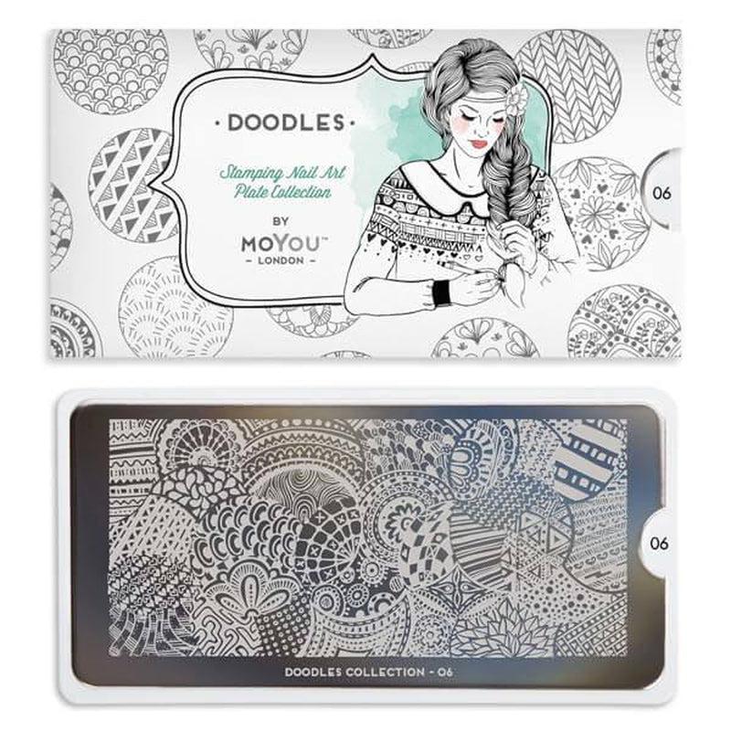 Doodles 06-Stamping Nail Art Stencil-[stencil]-[manicure]-[image-plate]-MoYou London