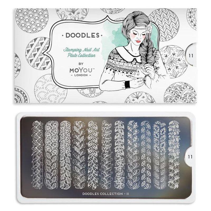 Doodles 11-Stamping Nail Art Stencil-[stencil]-[manicure]-[image-plate]-MoYou London