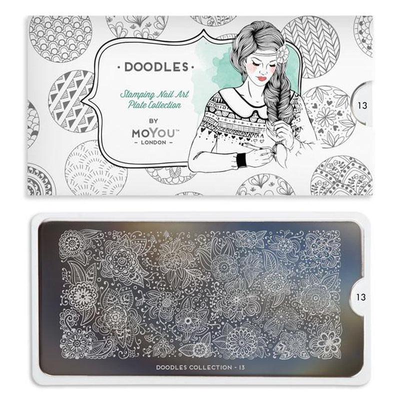 Doodles 13-Stamping Nail Art Stencil-[stencil]-[manicure]-[image-plate]-MoYou London